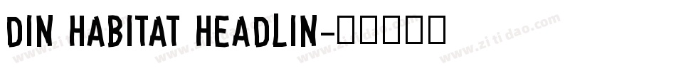 DIN Habitat Headlin字体转换